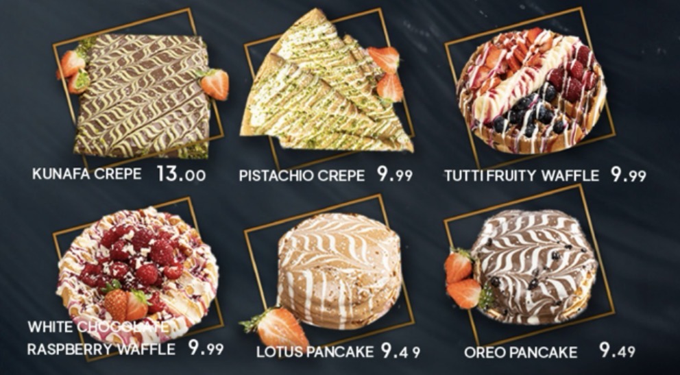 ShakeTime desserts menu