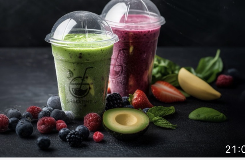 ShakeTime green drinks and smoothies menu